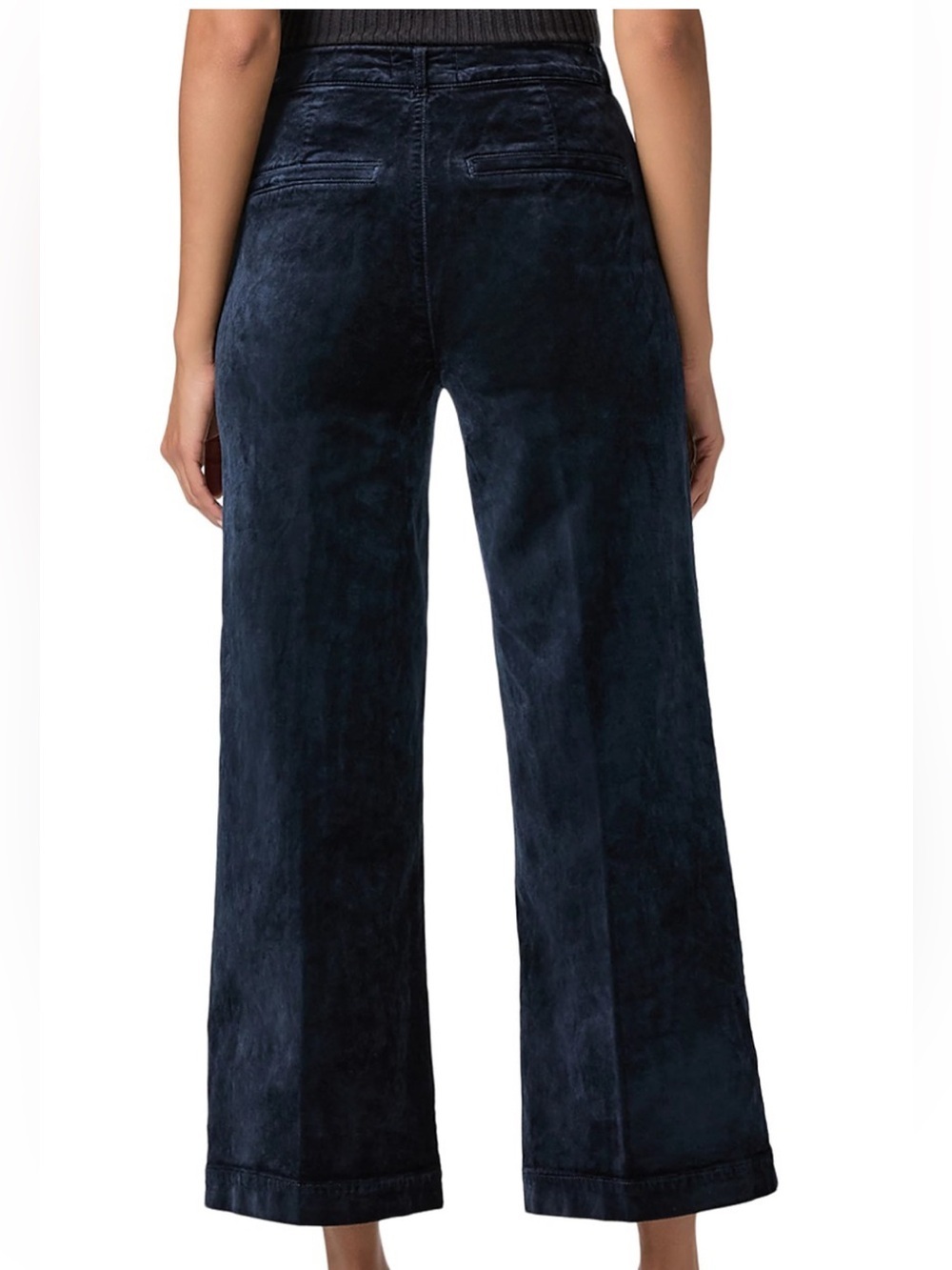 NWT Paige clean front annassa trouser velvet - DEEP NAVY - Picture 2 of 8